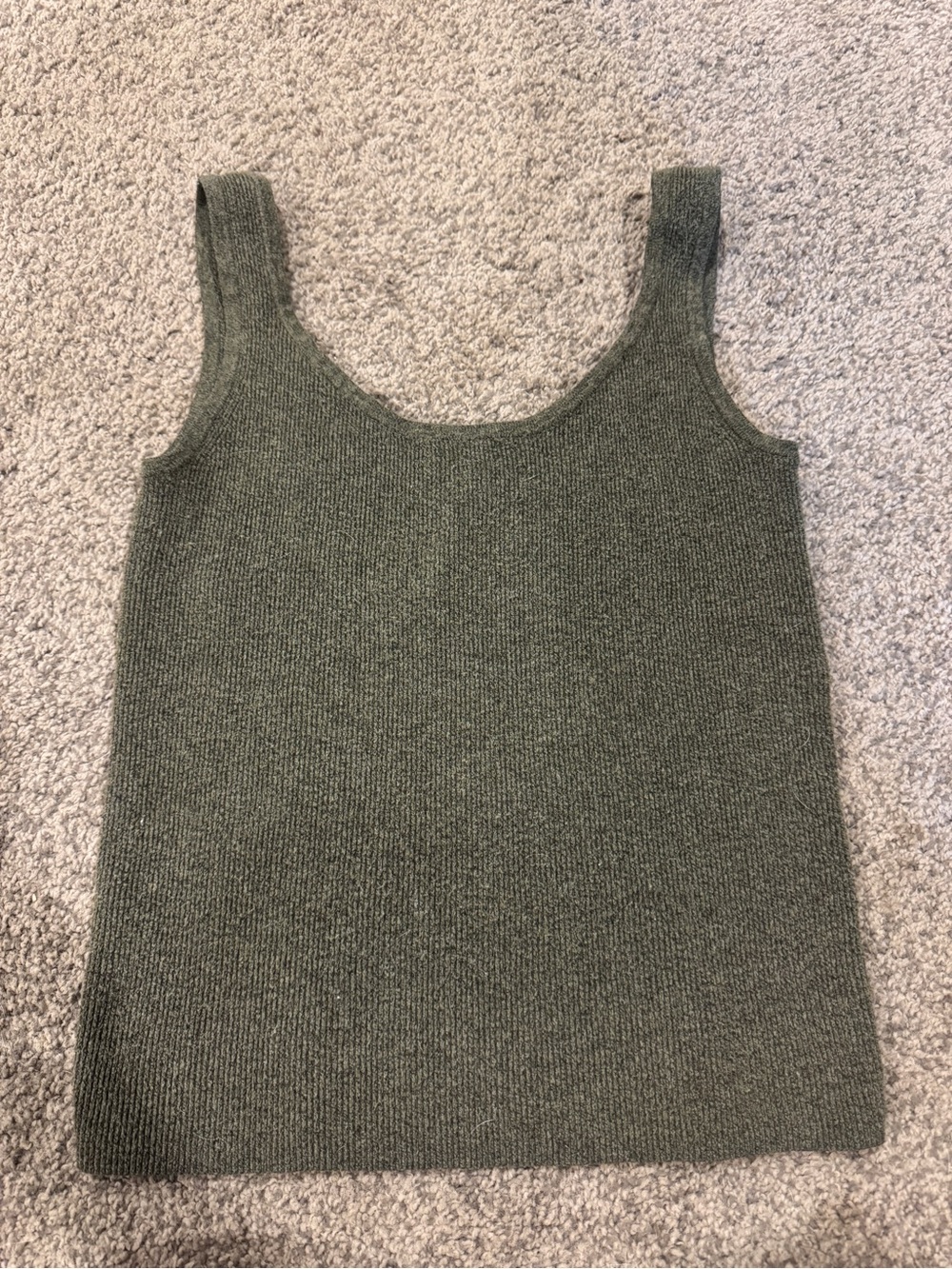 “A New Day” Knit Blend Crop Tank Top in Green